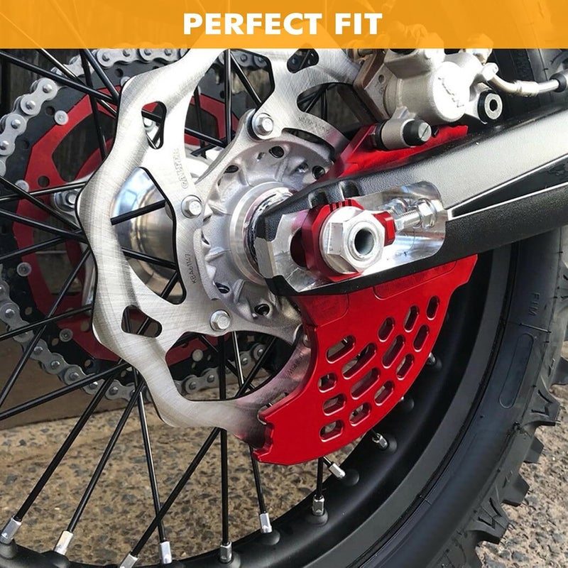 NICECNC Red Rear Brake Disc Shield Compatible with BETA 390/430/480RR 4T Enduro Racing 390/430/500RR-S 4T Xtrainer 300 2015-2024 See Fitment - Image 2